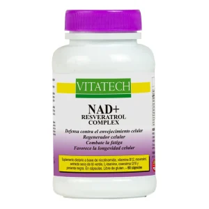 Nad+ Resveratrol Complex Vitatech 60 Cápsulas